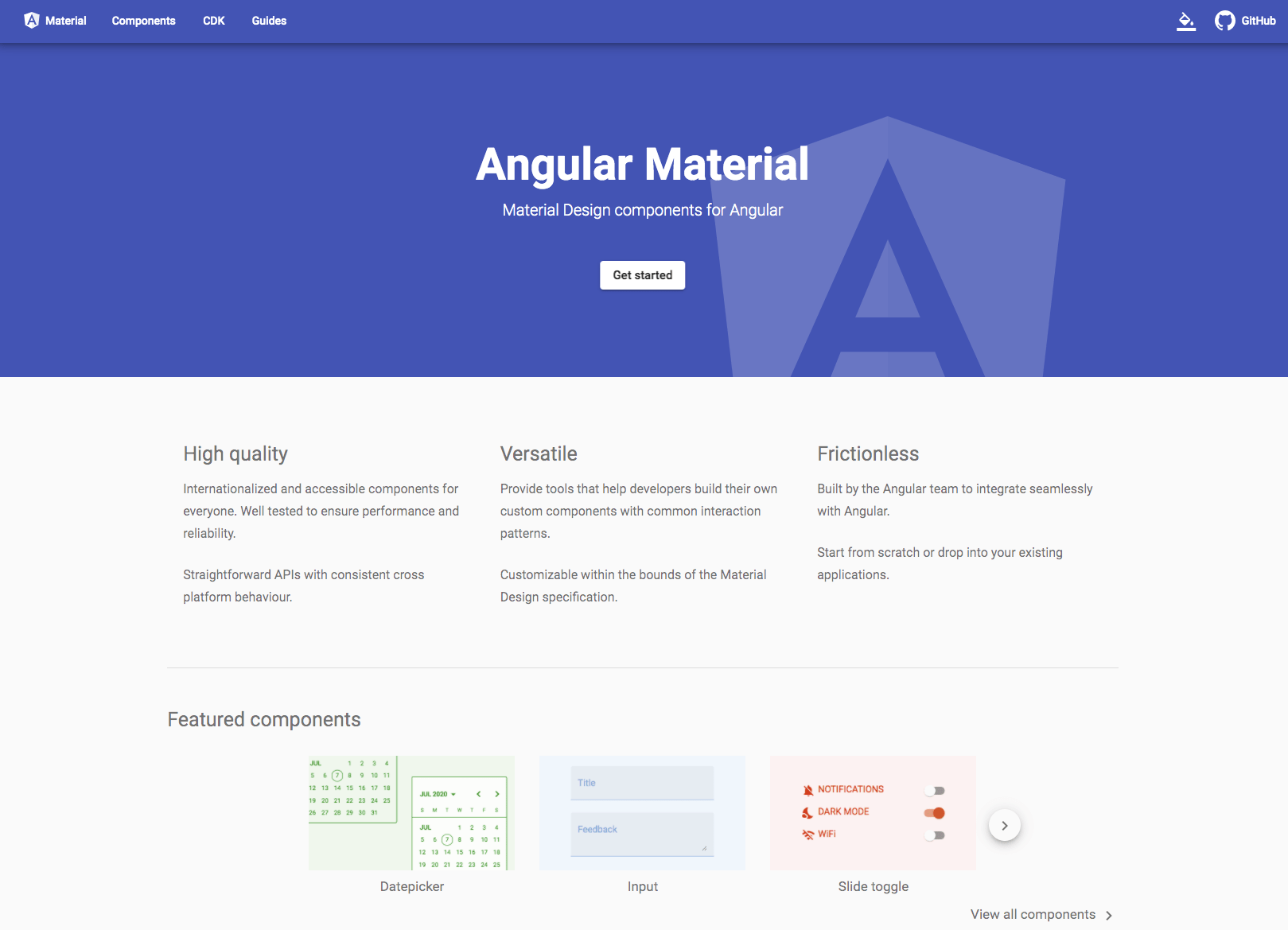 Angular Material UI component library